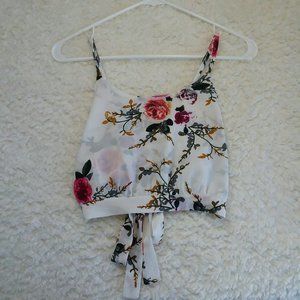 Floral Cropped Tank NWOT Size Small
